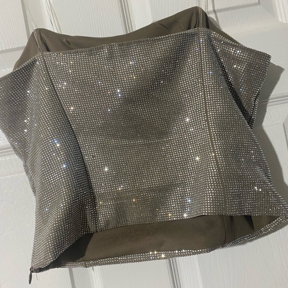 Fashion Nova sparkle rhinestone strapless top - Picture 6 of 10